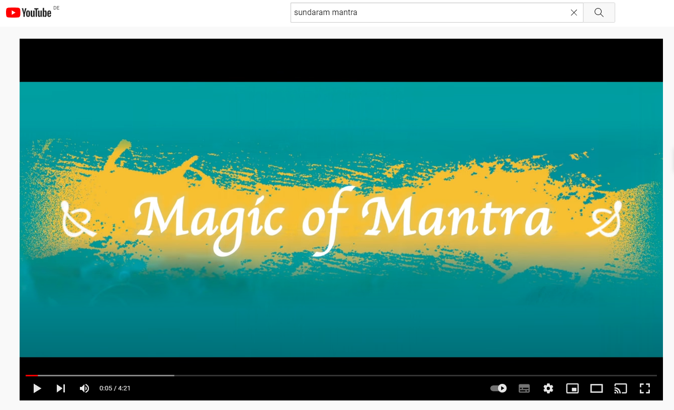 sundaram magic of mantra